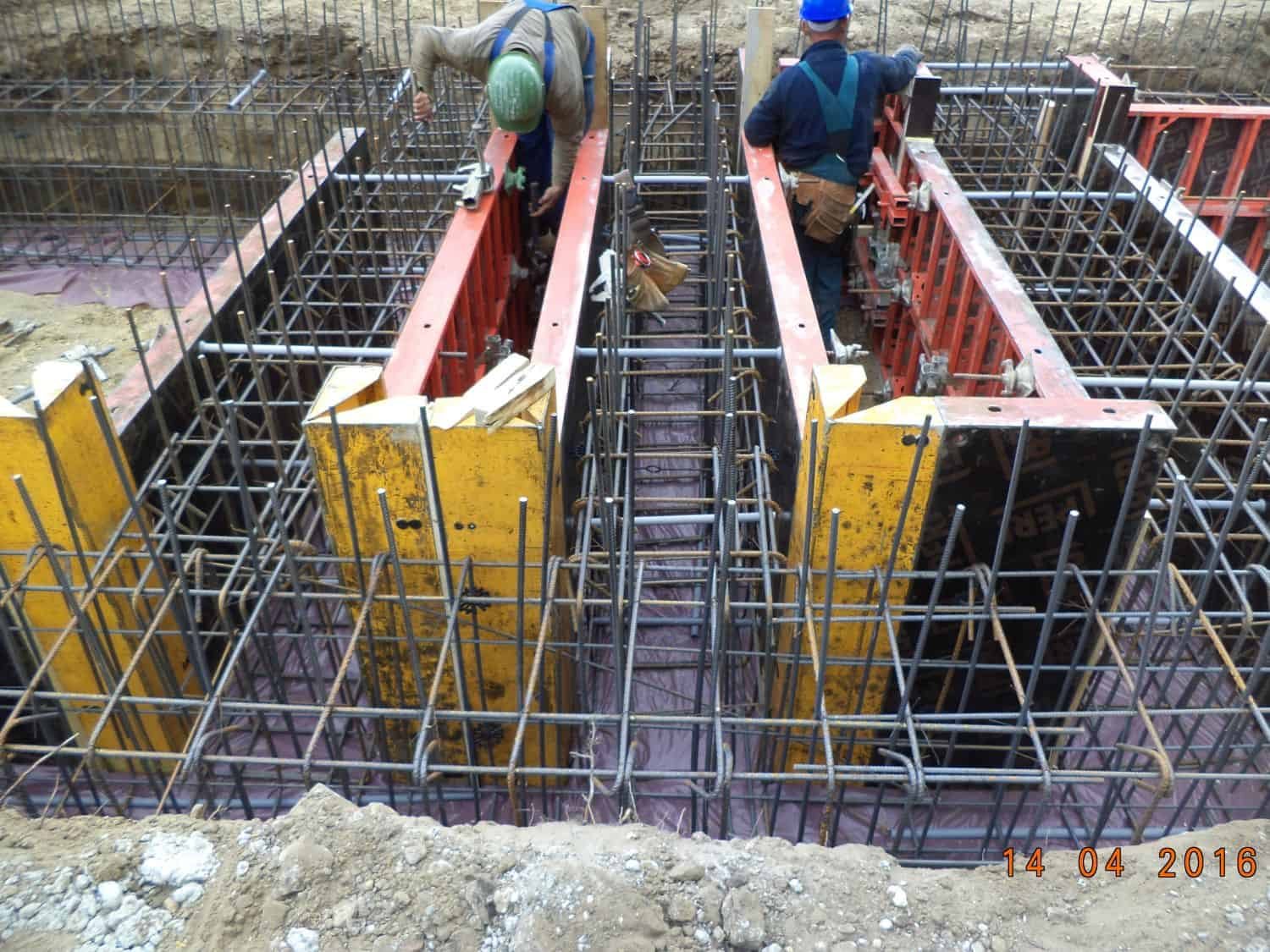 A lőtér tartószerkezete