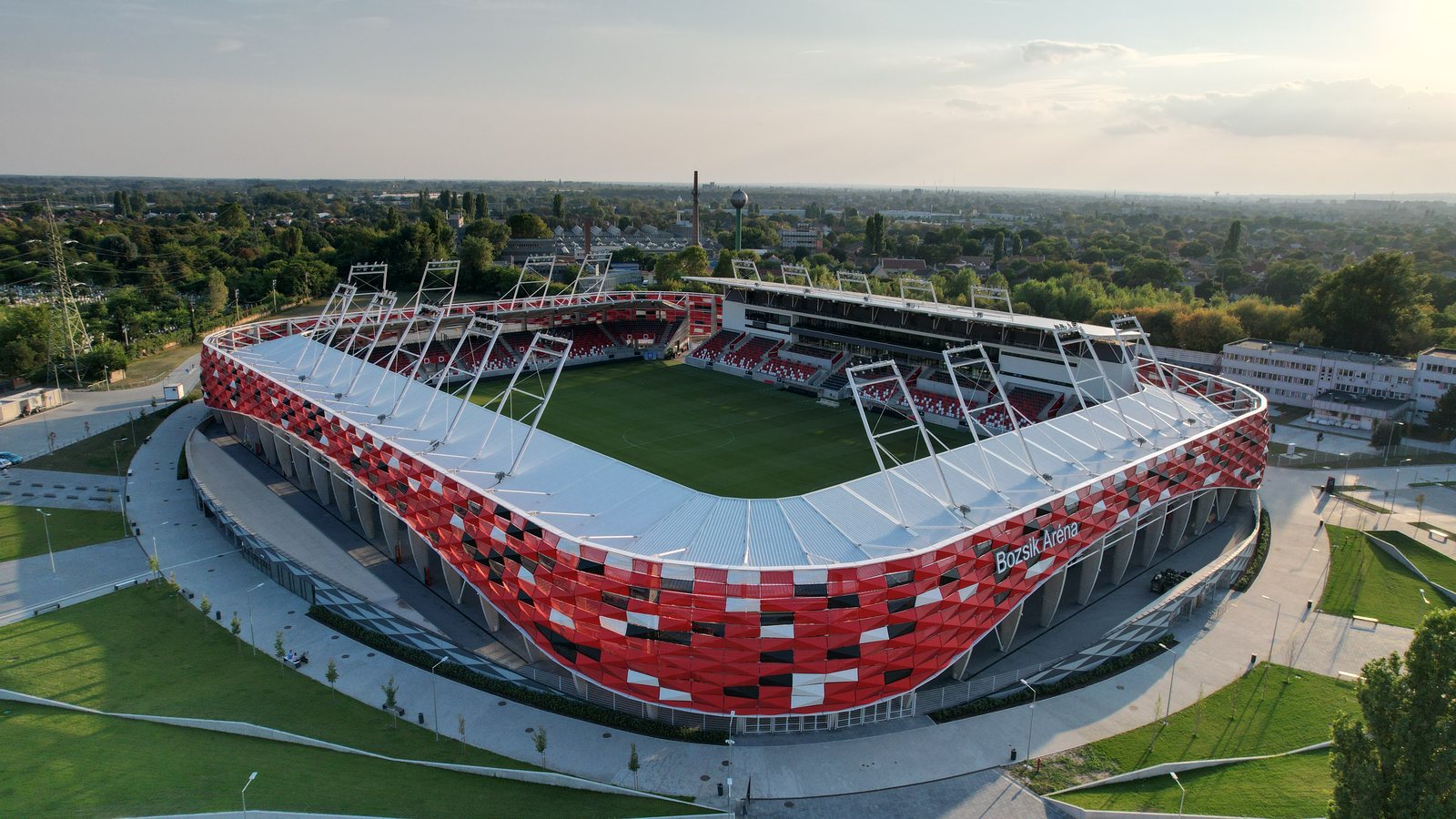 A Bozsik Stadion madártávlatból